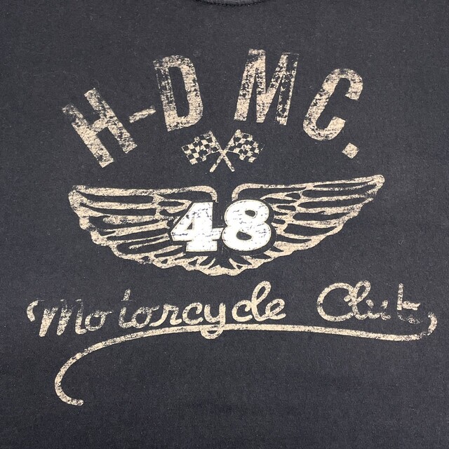 Hurley(ハーレー)の【中古】 ハーレー ダビッドソン HARLEY-DAVIDSON Tシャツ 半袖 ショートスリーブ ロゴ プリント サイズ：2XL ブラック MADE IN U.S.A 古着 中古 mellow ゆうパケット対応 メンズのトップス(Tシャツ/カットソー(半袖/袖なし))の商品写真