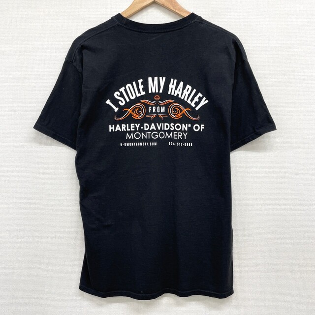 ヘインズ Hanes ハーレー ダビッドソン HARLEY-DAVIDSON Tシャツ 半袖 ショートスリーブ ロゴ プリント サイズ：L ブラック   mellow ゆうパケット対応