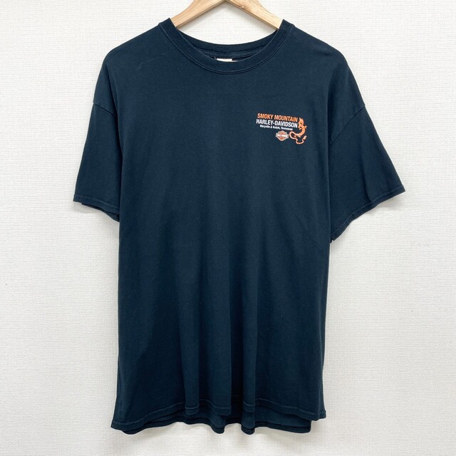 ギルダン GILDAN ハーレー ダビッドソン HARLEY-DAVIDSON Tシャツ 半袖 ショートスリーブ ロゴ プリント サイズ：XL ブラック   mellow ゆうパケット対応