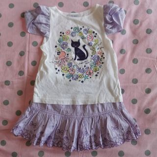 アナスイミニ(ANNA SUI mini)の★アナスイミニ★Tシャツ メゾピアノ★スカートスカパンセット 110(Tシャツ/カットソー)