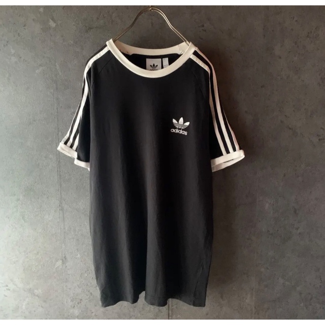 超レア希少 adidas リンガーTシャツ ヴィンテージ アディダス 染込み S