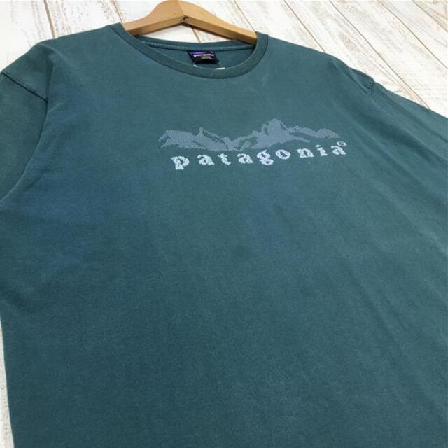 patagonia(パタゴニア)のMENs L  パタゴニア 1990s ロゴ プリント Tシャツ Logo Print T-Shirt アメリカ製 黒タグ 雪なしタグ PATAGONIA グリーン系 メンズのメンズ その他(その他)の商品写真