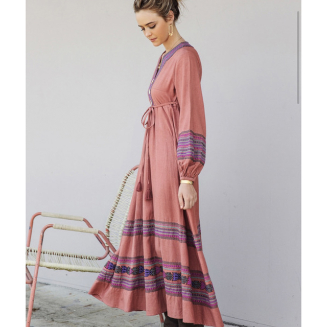 ALEXIA STAM - Embroidered Long Sleeve Maxi Dressの通販 by ぷるshop ...