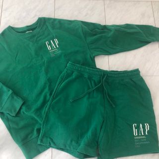 GAP - GAP ギャップ セットアップ トレーナー スウェット グリーン 緑