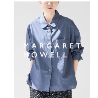 MARGARET HOWELL(マーガレットハウエル) 丸襟リネンブラウス