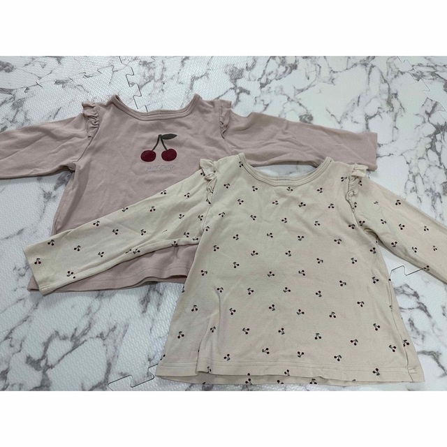 petit main(プティマイン)のロンT2枚セット キッズ/ベビー/マタニティのキッズ服女の子用(90cm~)(Tシャツ/カットソー)の商品写真