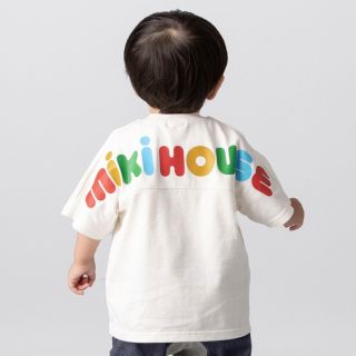 ミキハウス(mikihouse)の【新品未使用！】ミキハウス　バックロゴ半袖Tシャツ　120cm(Tシャツ/カットソー)