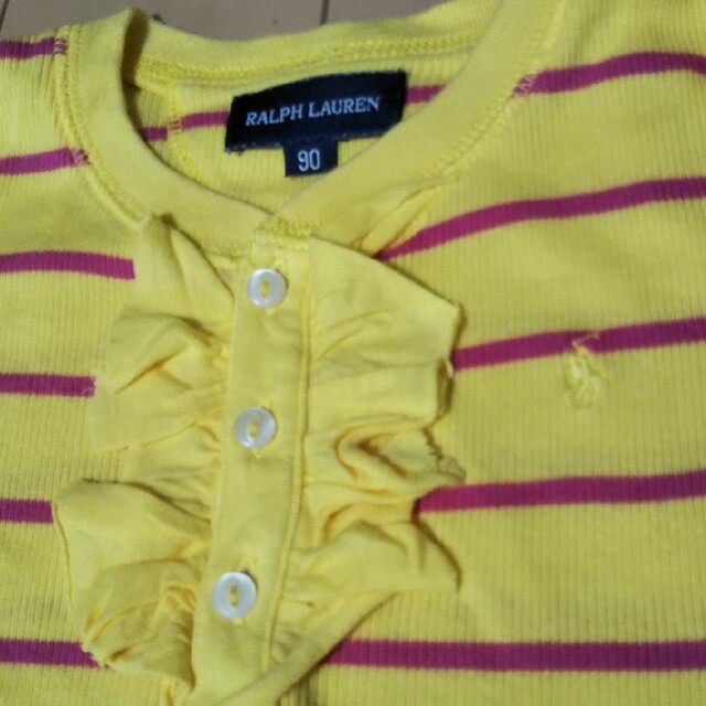 Ralph Lauren(ラルフローレン)のラルフローレン ボーダーカットソー90cm キッズ/ベビー/マタニティのキッズ服女の子用(90cm~)(Tシャツ/カットソー)の商品写真
