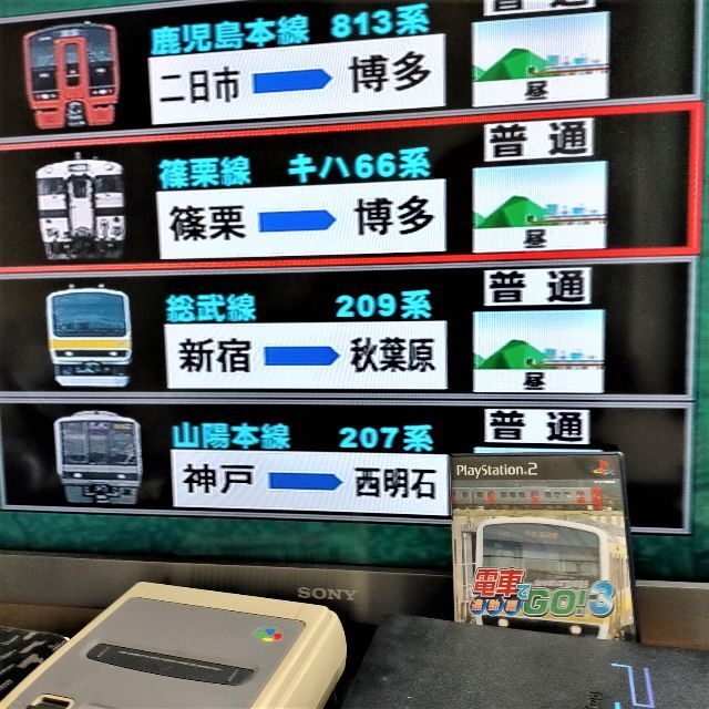 PlayStation2(プレイステーション2)の【PS2】電車でGO!3通勤編（動作確認済み） エンタメ/ホビーのゲームソフト/ゲーム機本体(家庭用ゲームソフト)の商品写真