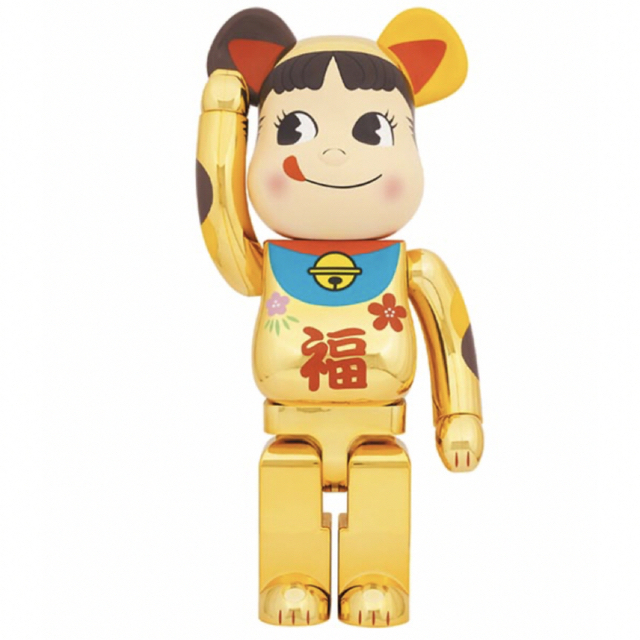 BE@RBRICK 招き猫　ペコちゃん 福 金メッキ 1000％