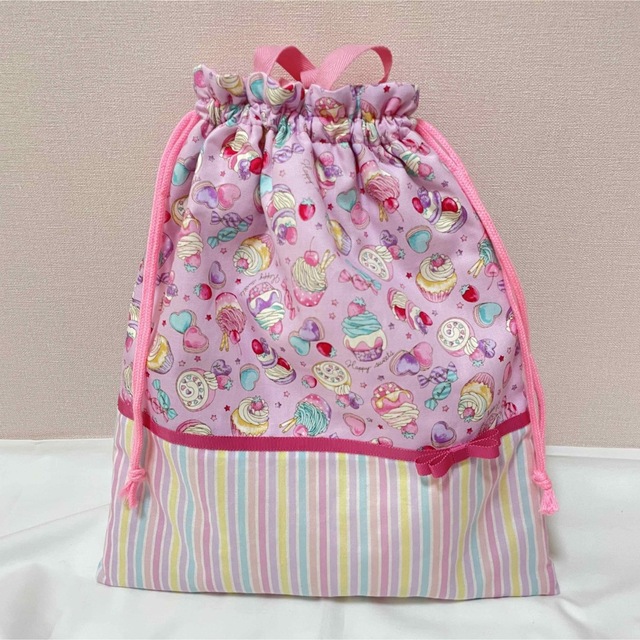 入園入学準備品3点セット ハンドメイド 女の子 ピンク系 パープル系 かわいい