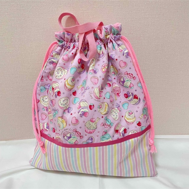 入園入学準備品3点セット ハンドメイド 女の子 ピンク系 パープル系 かわいい