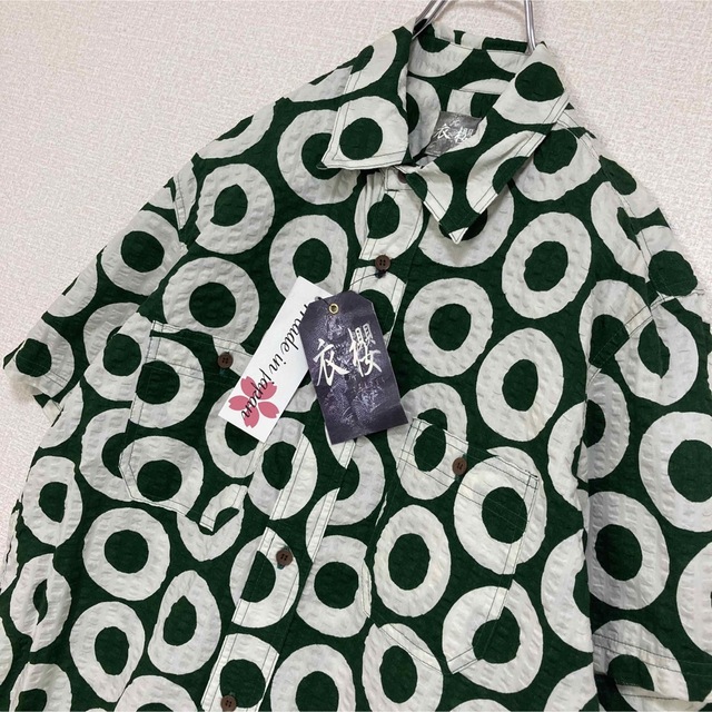 【Natural store Calof】(4L)タグ付き 日本製 総柄 シャツ