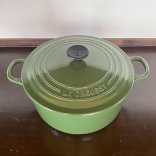 ルクルーゼ(LE CREUSET)のルクルーゼ　ココットロンド　鍋　22cm  グリーン(鍋/フライパン)