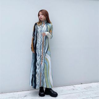 mame - Mame Kurogouchi マーブル柄ワンピースの通販 by shop|マメ
