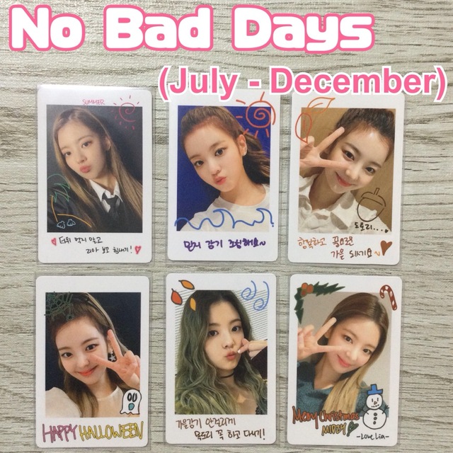 itzy リア no bad days チェキ風 トレカ 6枚 lia セット | www
