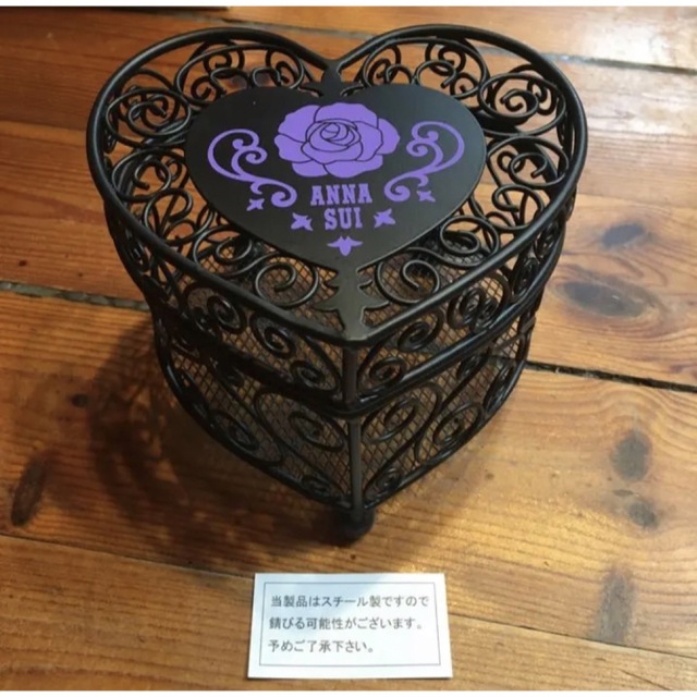 ANNA SUI(アナスイ)の【レア！非売品/新品未使用】♡ANNA SUI ハート型スチール小物入れ♡ インテリア/住まい/日用品のインテリア小物(小物入れ)の商品写真