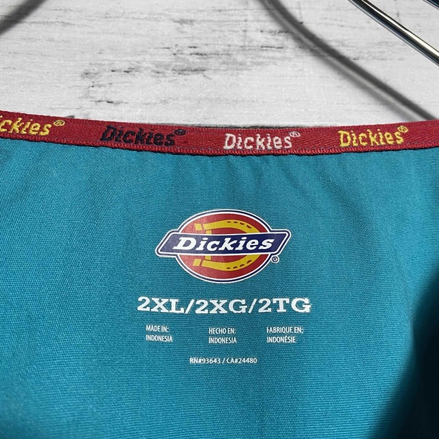 Dickies(ディッキーズ)の【2XL】90s ディッキーズ　刺繍ワンポイント  企業ロゴ　ドクターシャツ メンズのトップス(Tシャツ/カットソー(半袖/袖なし))の商品写真