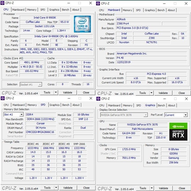 ゲーミングPC i9-9900k RTX3070 SSD500GB 【美品】