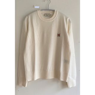 maison kitsune／クルーネックニット オフ白 Mサイズ