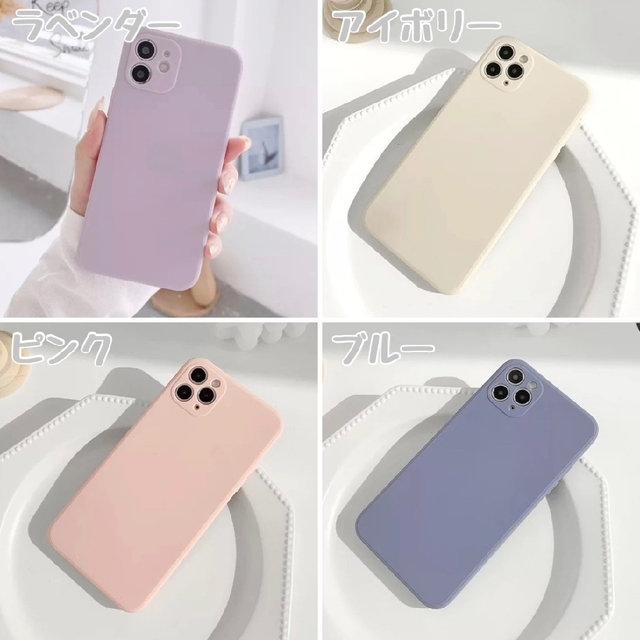 iPhone12 アイボリー くすみ シンプル かわいい スマホ ケース 韓国 スマホ/家電/カメラのスマホアクセサリー(iPhoneケース)の商品写真