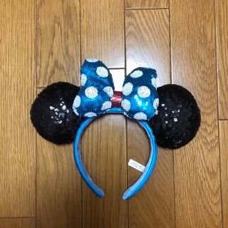 ディズニー(Disney)のディズニーカチューシャ　ミニーカチューシャ　スパンコール　カチューシャ(カチューシャ)