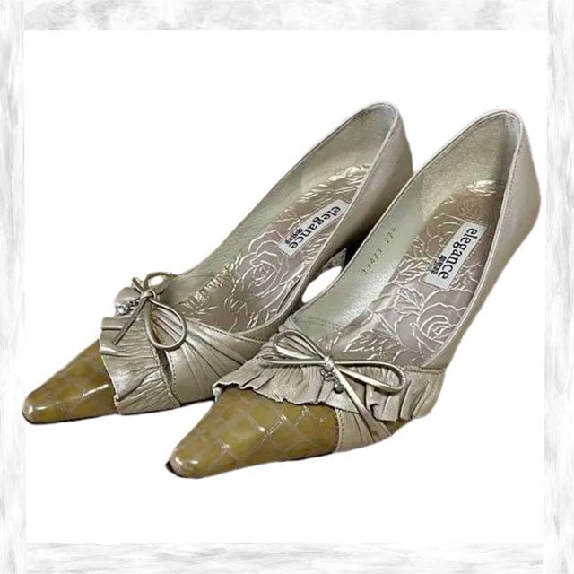 elegance卑弥呼(エレガンスヒミコ)の卑弥呼 HIMIKO ポイントトゥ ピンヒール リボン レディースの靴/シューズ(ハイヒール/パンプス)の商品写真