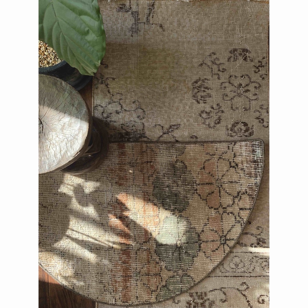 75×45.5 "夕暮れの花" ViNTAGE TURKiSH RUG