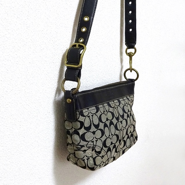 正規品 COACH コーチ シグネチャー ダッフル ショルダーバッグ 黒