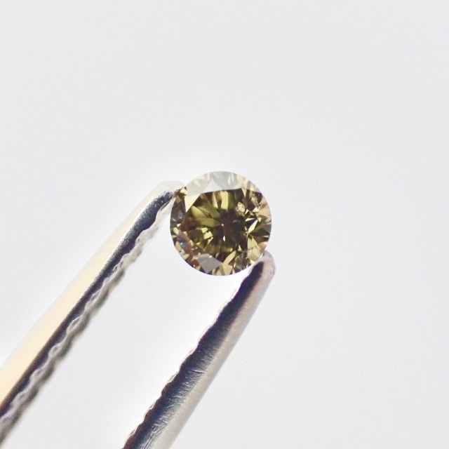 希少】 0.084ct カメレオン グリーン ダイヤモンド ルース 裸石 天然