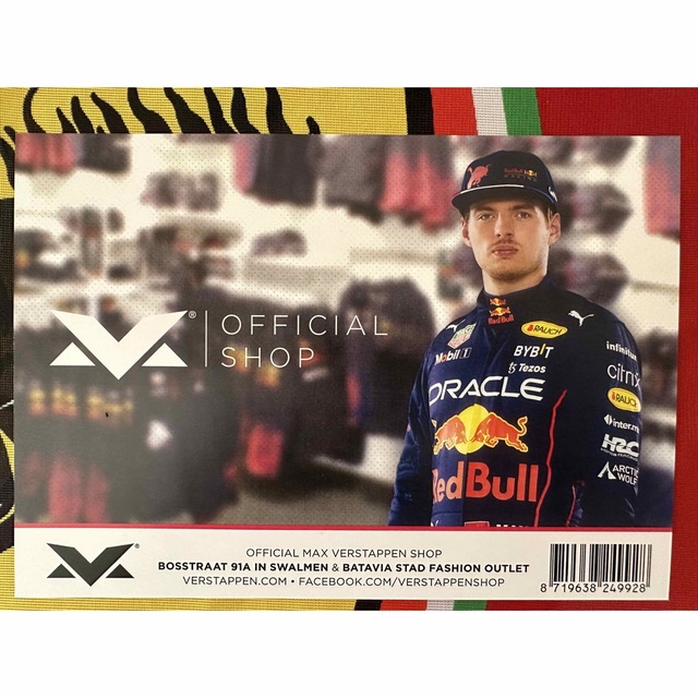 Red Bull(レッドブル)のセールフェルスタッペン公式ショップフォトカード エンタメ/ホビーのタレントグッズ(スポーツ選手)の商品写真