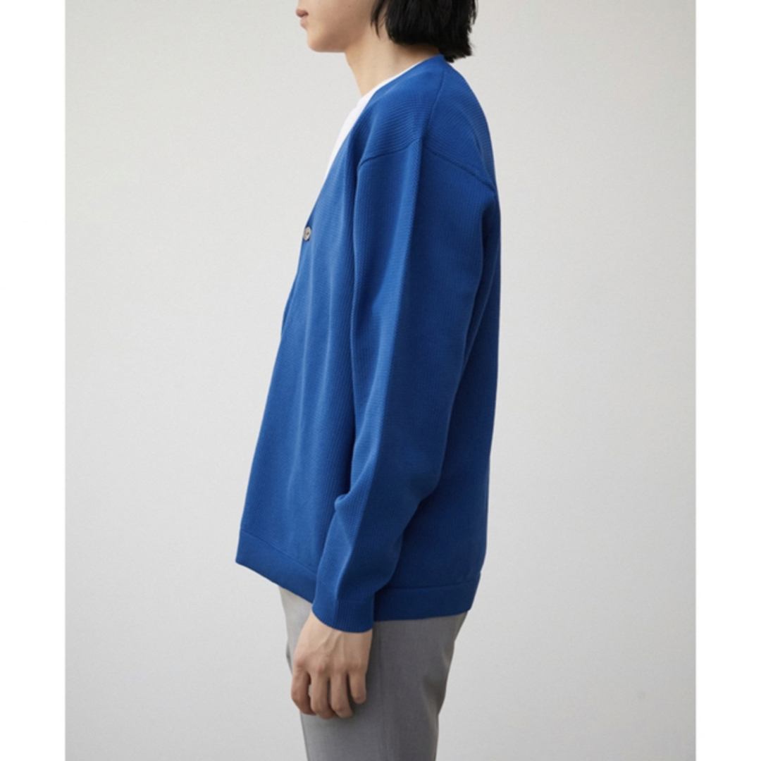 AZUL by moussy(アズールバイマウジー)のAZUL アズール　レイヤード　セット　カーディガン　メッシュニット　青　フリー メンズのトップス(カーディガン)の商品写真