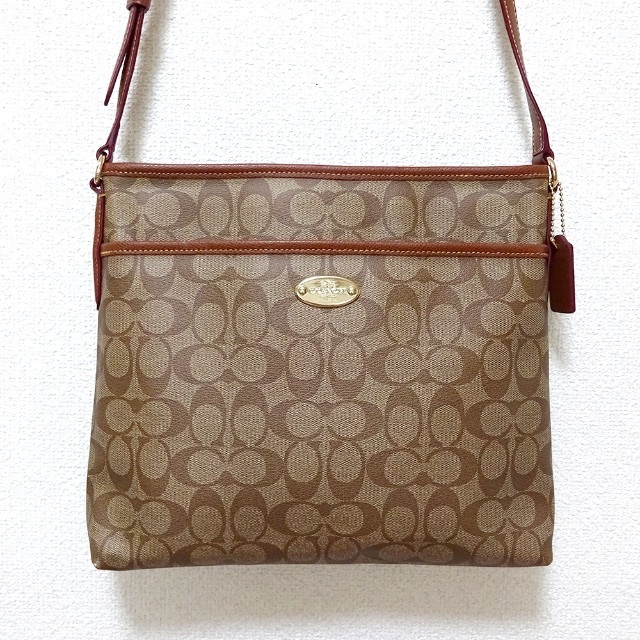 COACH ショルダーバッグ シグネチャー レザー f34938