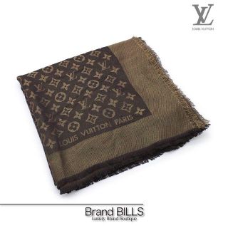 LV,黒とゴールドのショール-