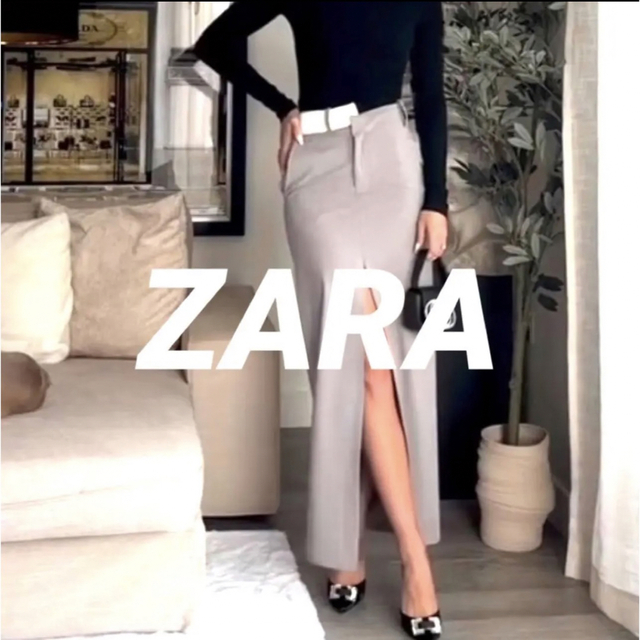 ZARA(ザラ)のZARA ロングスカート S グレー 新品タグ付き 送料無料 レディースのスカート(ロングスカート)の商品写真