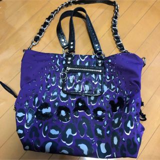 コーチ(COACH)の超希少　COACH コーチ　15299 デイジー　パープル　チェーン　バッグ(ショルダーバッグ)