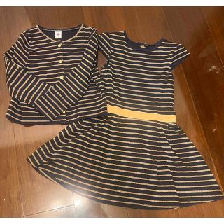 プチバトー(PETIT BATEAU)のプチバトー　6ans 116㎝　セットアップ　ボーダー(ワンピース)