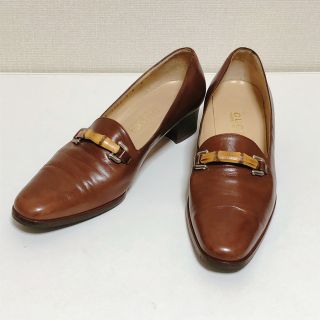 グッチ(Gucci)のGUCCI　バンブー　パンプス　ローファー　37.5サイズ　24.5cm(ローファー/革靴)