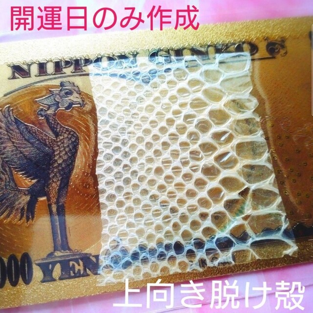 ∞無限の富∞ 黄金の8億円札強運強運カード 白蛇脱け殻特大サイズ入り