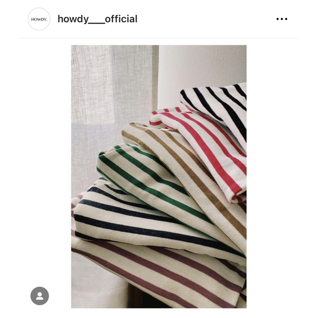 HOWDY. グリーン ボーダーの通販 by まとめ割します!モフモフ's shop
