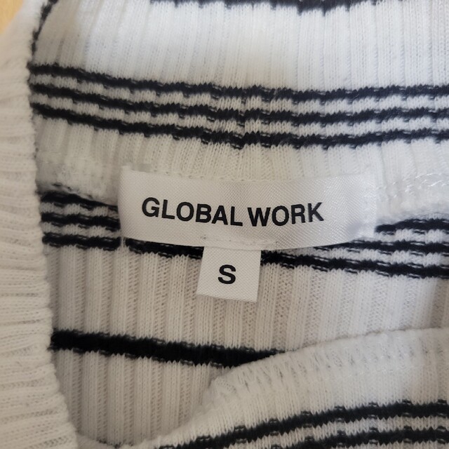 GLOBAL WORK(グローバルワーク)のGLOBALWORK グローバルワーク トップス 長袖 ボーダー 100cm キッズ/ベビー/マタニティのキッズ服女の子用(90cm~)(Tシャツ/カットソー)の商品写真