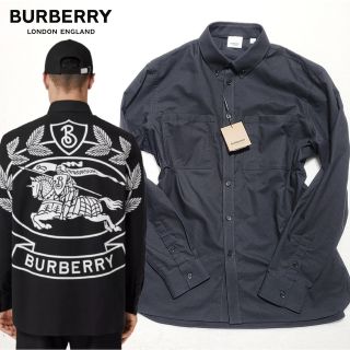 バーバリー(BURBERRY)の新品 タグ付き バーバリー　EKDプリント オックスフォード オーバーシャツ L(シャツ)