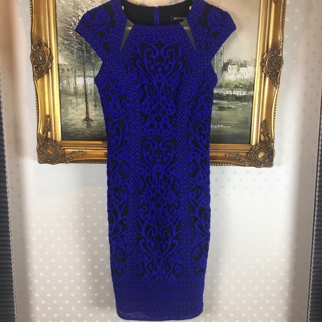 新品☆ TADASHI SHOJI 紺色 サイズM (T12) amnayahotels.com