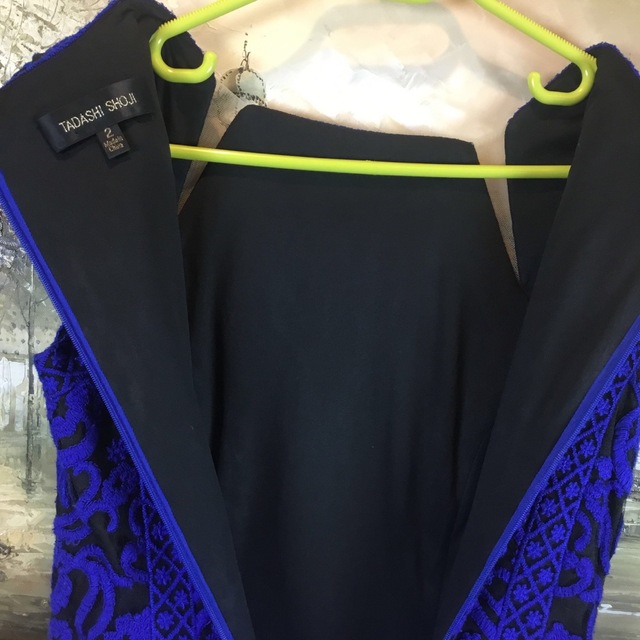 新品☆ TADASHI SHOJI 紺色 サイズM (T12) amnayahotels.com