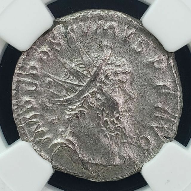 一番の贈り物 準最高鑑定! 古代ローマ ガリア ポストゥムス 銀貨 アンティークコイン 古銭 貨幣