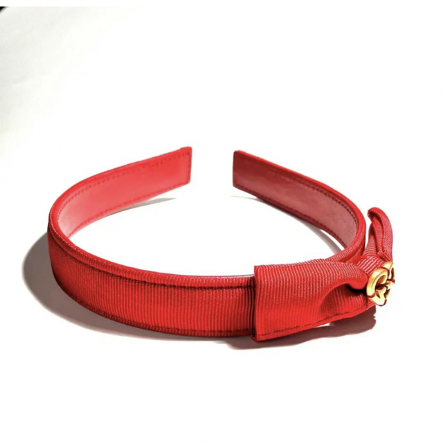 特別価格】極美品❤︎GUCCIグッチ 新GGロゴ リボンカチューシャ 赤