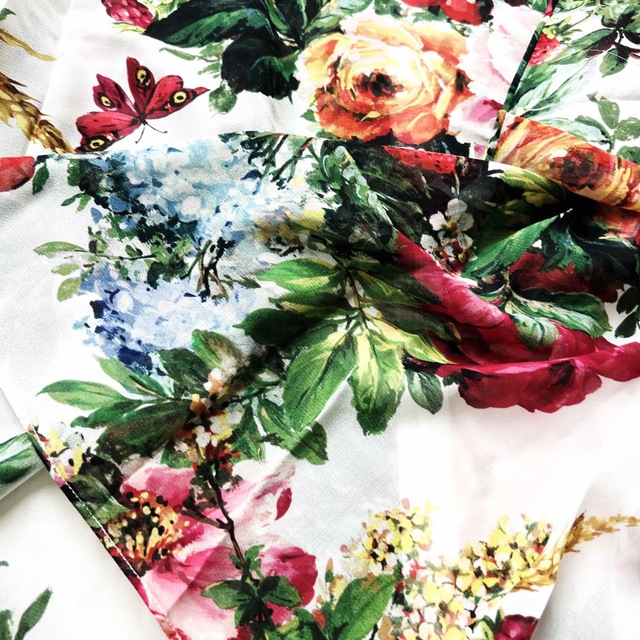 美品 DOLCE&GABBANAドルガバ 花柄 フルーツ ブラウス シルク | www
