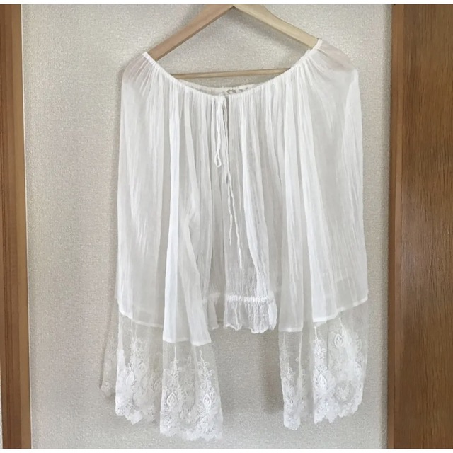 週末限定 nowos レースブラウス