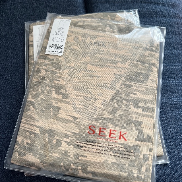 新品日本製Seek 高級vネックシャツカットオフ 格安出品サイズL 2個セット