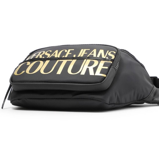 VERSACE JEANS COUTURE ボディバッグ ベルトバッグ ブラックの通販 by